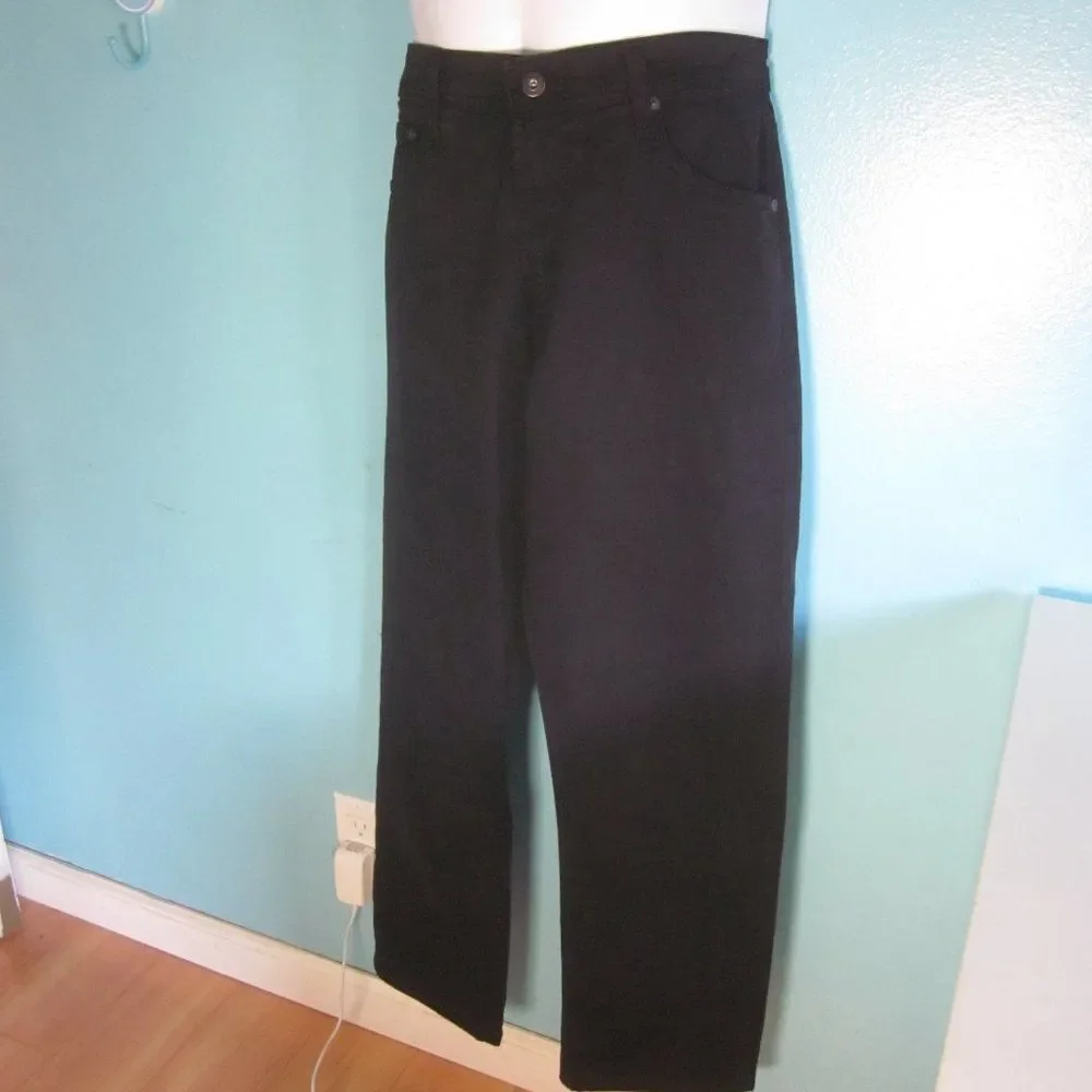 Mens Size 30 AG Adriano Goldschmied The Ives Modern Athletic Black Ankle Jeans